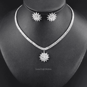 Collar y Pendientes (Modelo: TR 006)